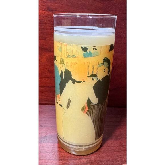 Set of 4 Vintage 1960's Vue-lon Ware Highball Glasses By Litho-Glass Inc 6.25" - Picture 10 of 10